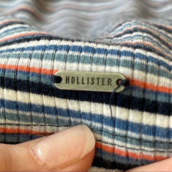 HOLLISTER Stripe Knit Mini Dress with Adjustable Spaghetti Straps and Shelf Bra - Picture 2 of 10